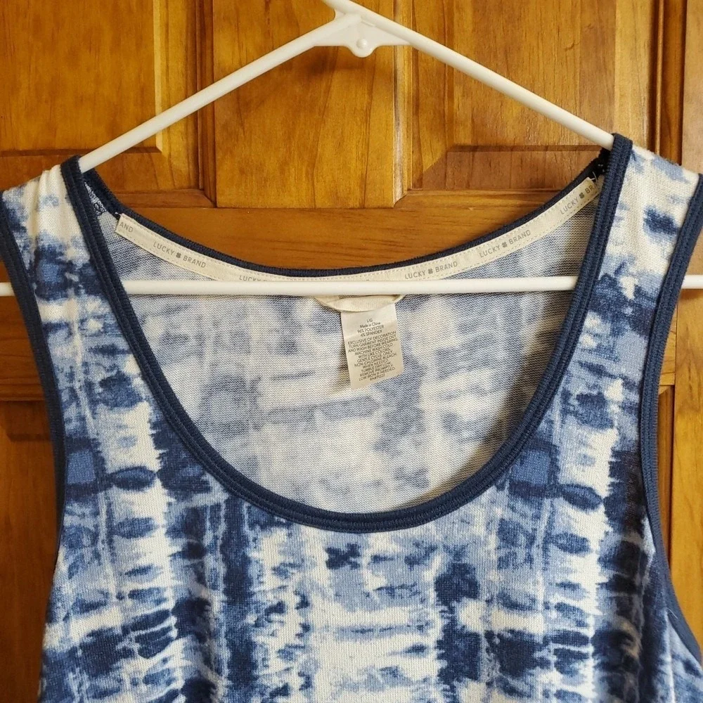 Lucky Brand Women's Lightweight Knit Pajama Set Tank &‎ Pants Size L